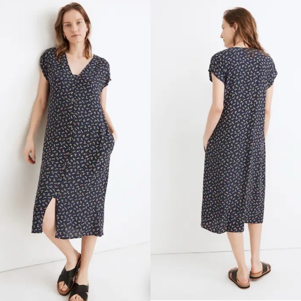 Madewell Easy Midi Dress in Spring Fling Size Small